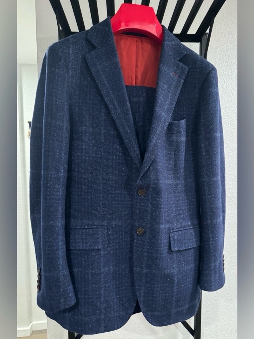 Suitsupply Navy Windowpane Suit 40S